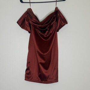 Fashion Nova Burnt Orange Mini Dress